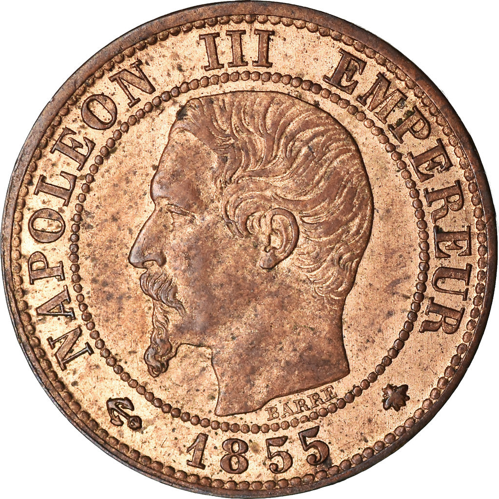Moneda, Francia, Napoleon III, Napoléon III, Centime, 1855, Strasbourg, SC