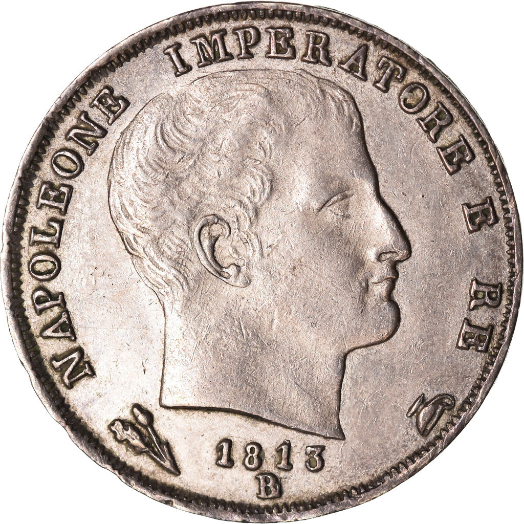 Moneta, DEPARTAMENTY WŁOSKIE, KINGDOM OF NAPOLEON, Napoleon I, Lira, 1813