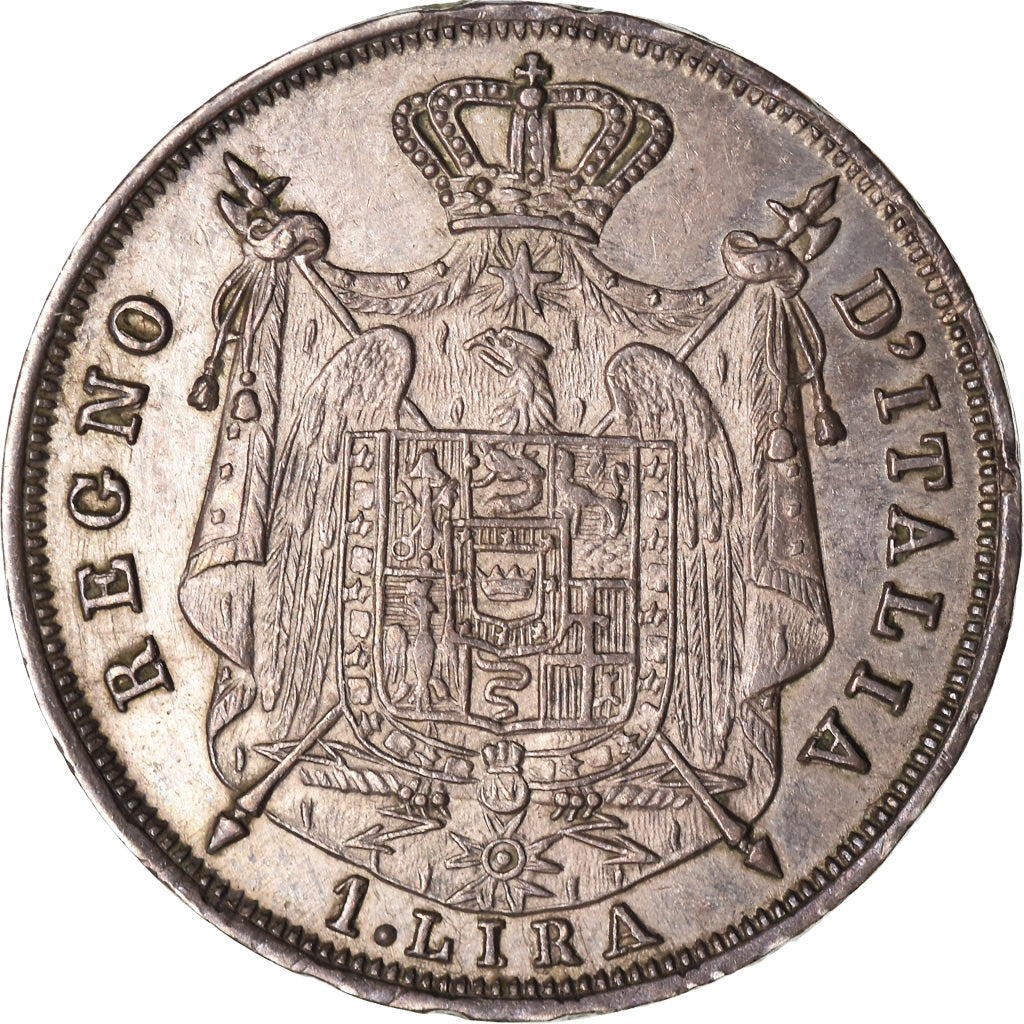 Moneta, DEPARTAMENTY WŁOSKIE, KINGDOM OF NAPOLEON, Napoleon I, Lira, 1813