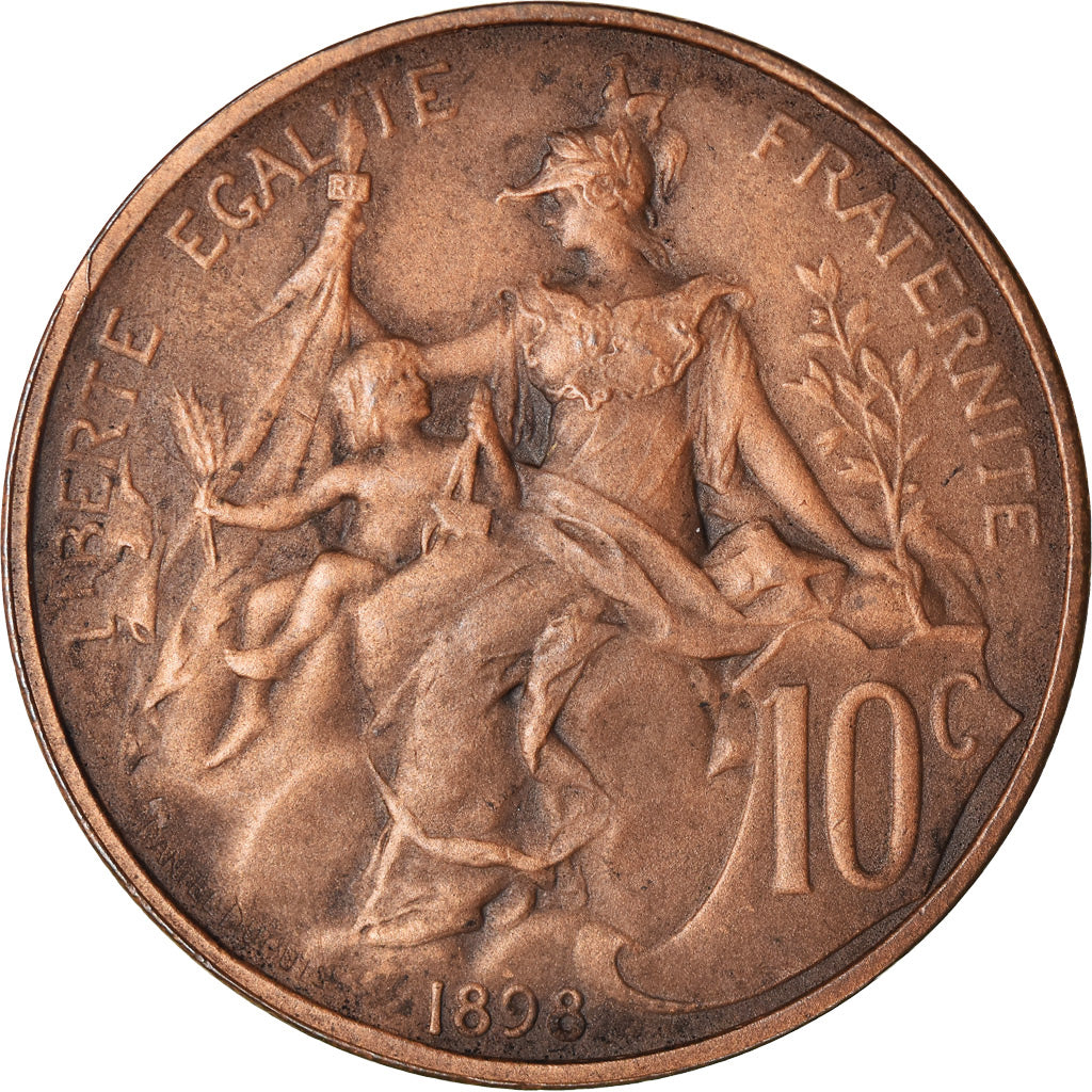 Monnaie, France, Dupuis, 10 Centimes, 1898, Paris, Flan mat, SUP+, Bronze