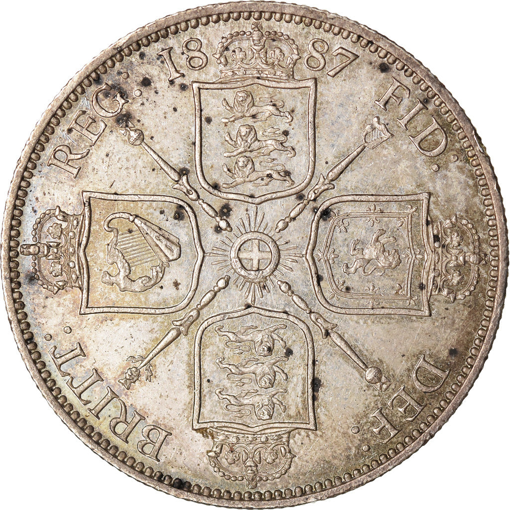 Monnaie, Grande-Bretagne, Victoria, Florin, Two Shillings, 1887, Londres, SUP+