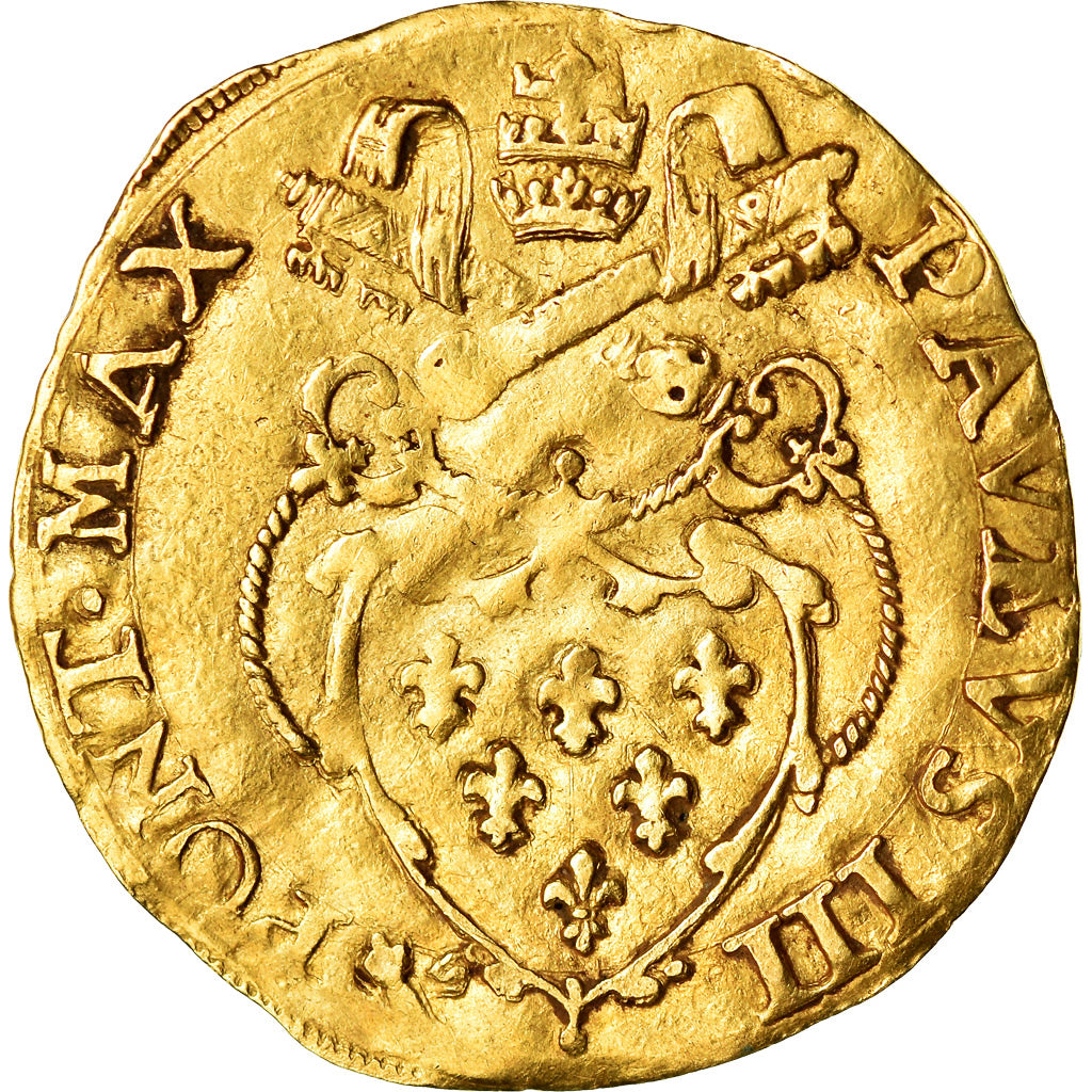 Moneda, Vaticano, Paul III, Scudo d'Oro, Roma, BC+, Oro