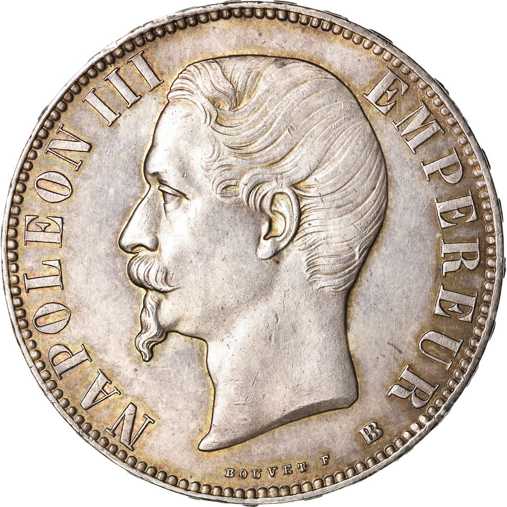 Moneta, Francja, Napoleon III, Napoléon III, 5 Francs, 1856, Strasbourg