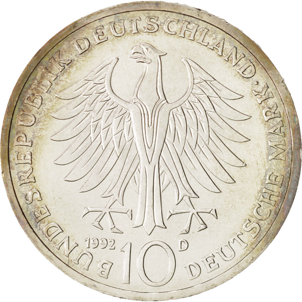 Coin, GERMANY - FEDERAL REPUBLIC, 10 Mark, 1992, Munich, Germany, MS(65-70)