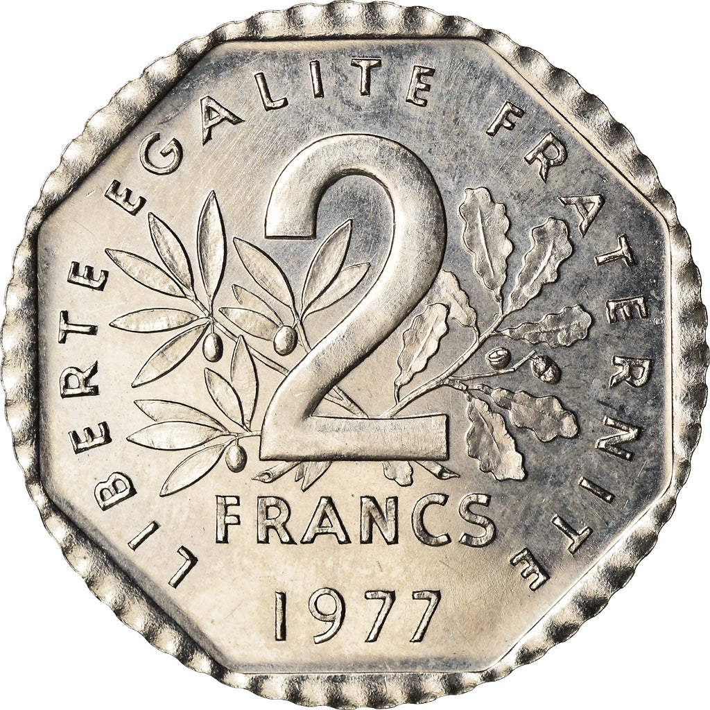 Coin, France, Semeuse, 2 Francs, 1977, Pré-série, MS(63), Nickel, KM:Pn118