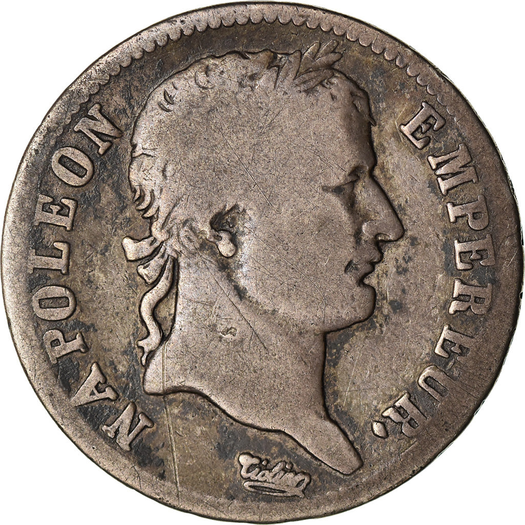 Moeda, França, Napoléon I, Franc, 1812, Roma, VF(20-25), Prata, KM:692.13