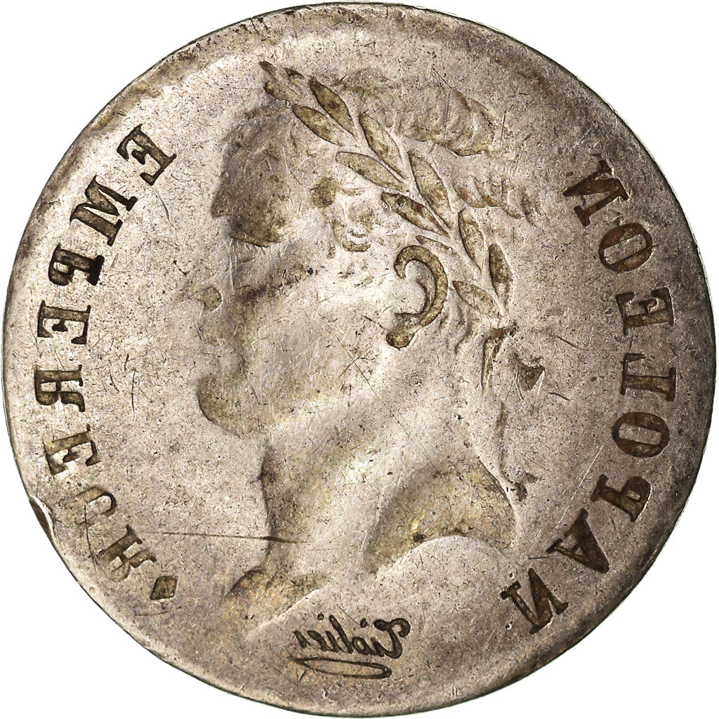 Coin, France, Napoleon I, 1/2 Franc, Frappe incuse, EF(40-45), Silver