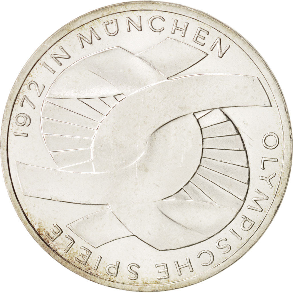 Coin, GERMANY - FEDERAL REPUBLIC, 10 Mark, 1972, Karlsruhe, MS(65-70), Silver