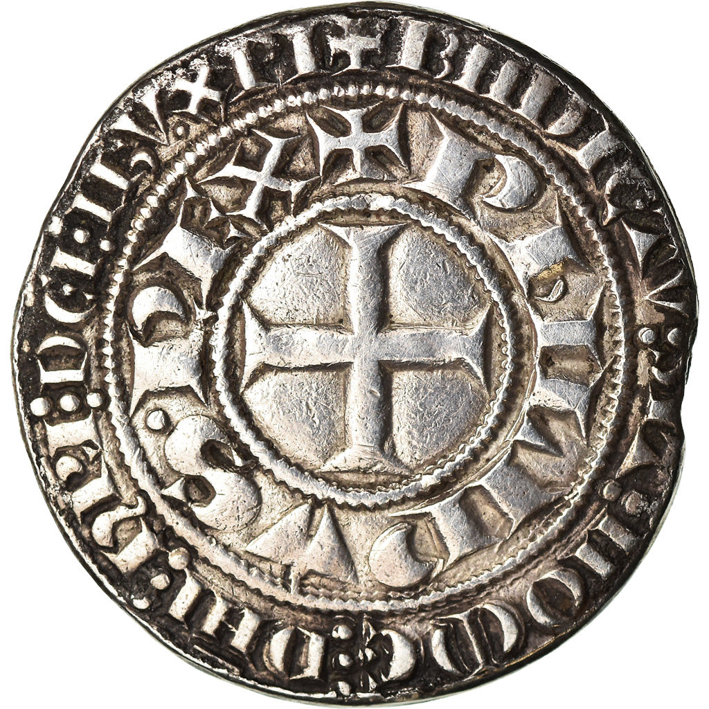 Monnaie, France, Philippe III, Gros Tournois, TTB, Argent, Duplessy:202A