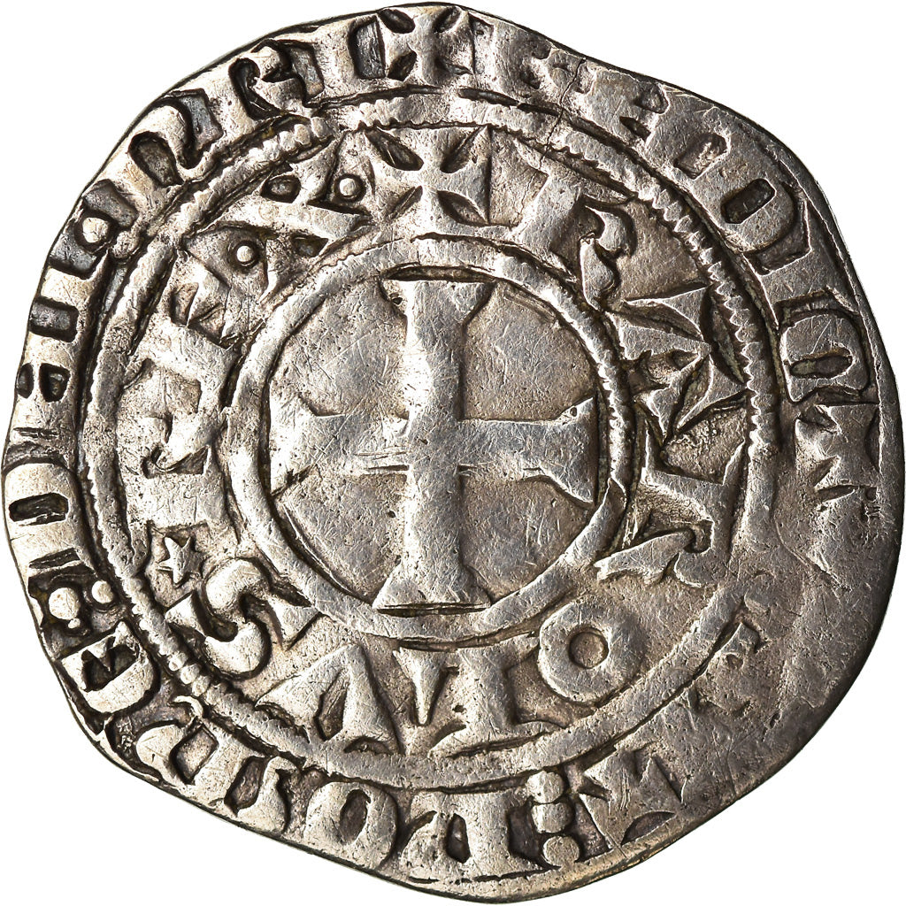 Coin, France, Charles IV, Maille Blanche, VF(30-35), Silver, Duplessy:243