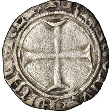 Monnaie, France, Dauphiné, Charles VII, Denier ou Petit Blanc, Romans, TB+