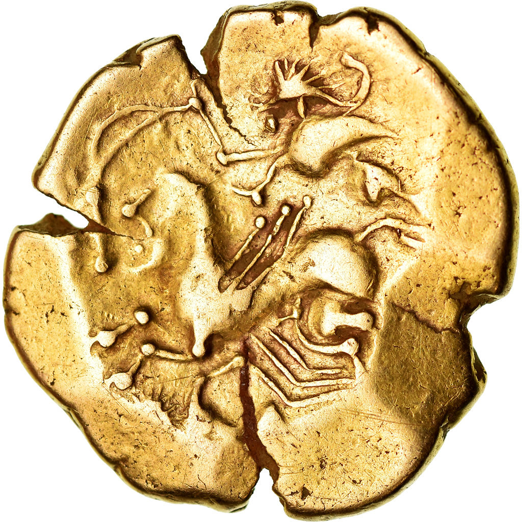 Coin, Aulerci Cenomani, Stater, VF(30-35), Gold, Delestrée:2153