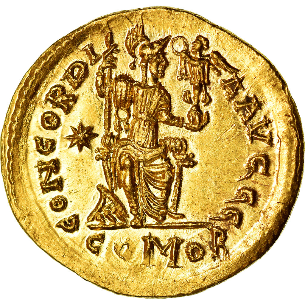 Coin, Arcadius, Solidus, Thessalonica, MS(63), Gold, RIC:42