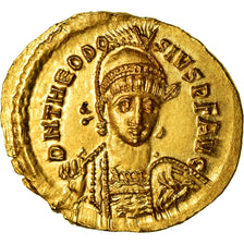 Coin, Theodosius II, Solidus, Thessalonica, MS(63), Gold, RIC:366