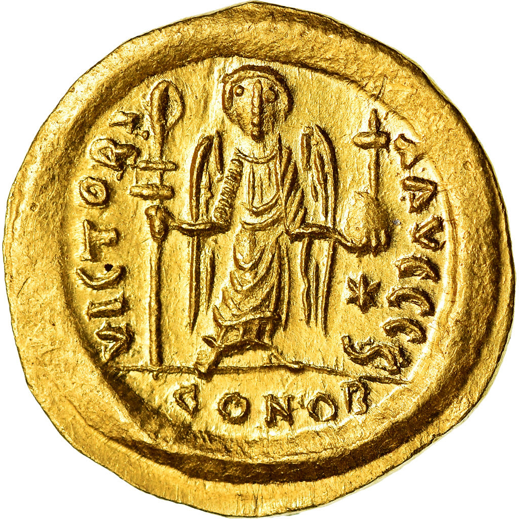 Moneda, Justinian I, Solidus, 545-565, Constantinople, SC, Oro, Sear:140