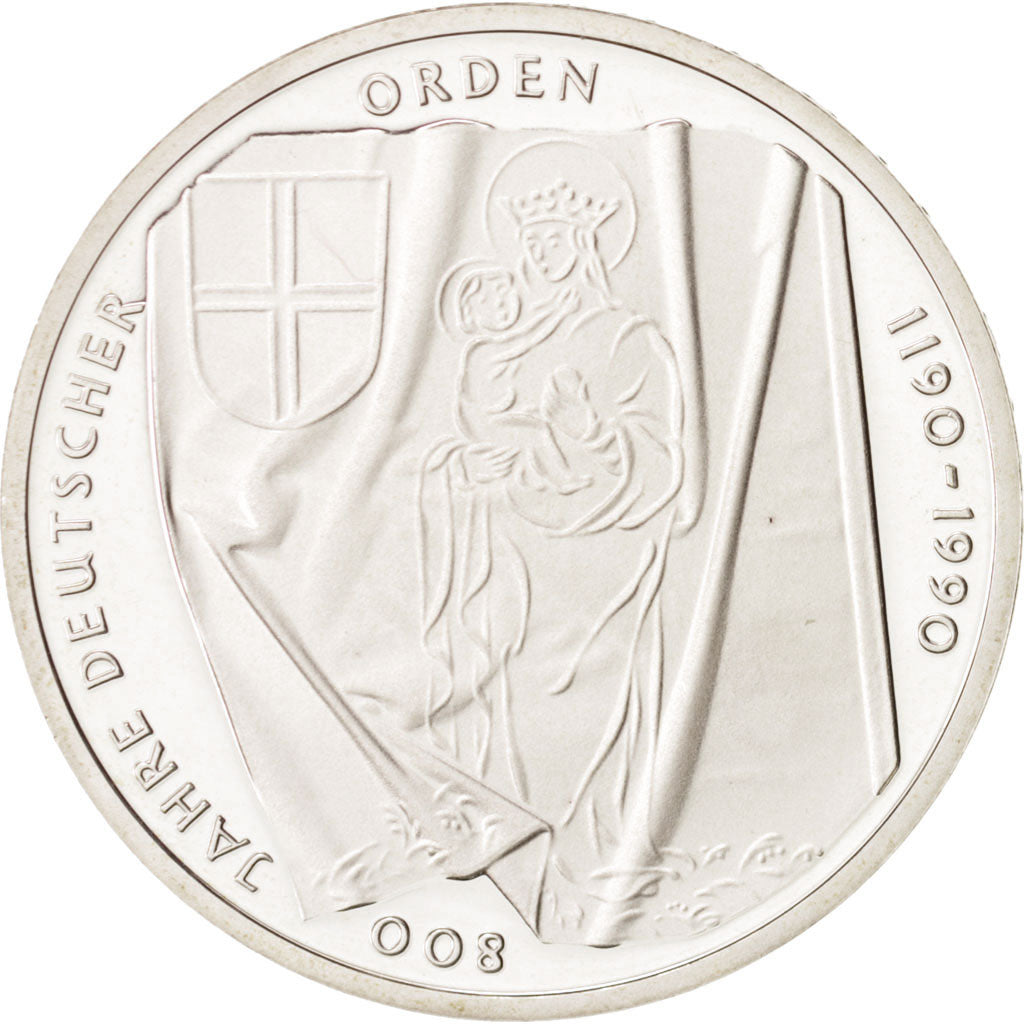 Coin, GERMANY - FEDERAL REPUBLIC, 10 Mark, 1990, Hamburg, Germany, MS(65-70)