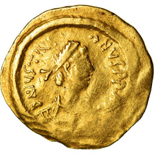 Coin, Justinian I, Tremissis, Constantinople, VF(30-35), Gold, Sear:145