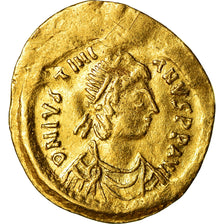 Coin, Justinian I, Tremissis, Constantinople, VF(30-35), Gold, Sear:145