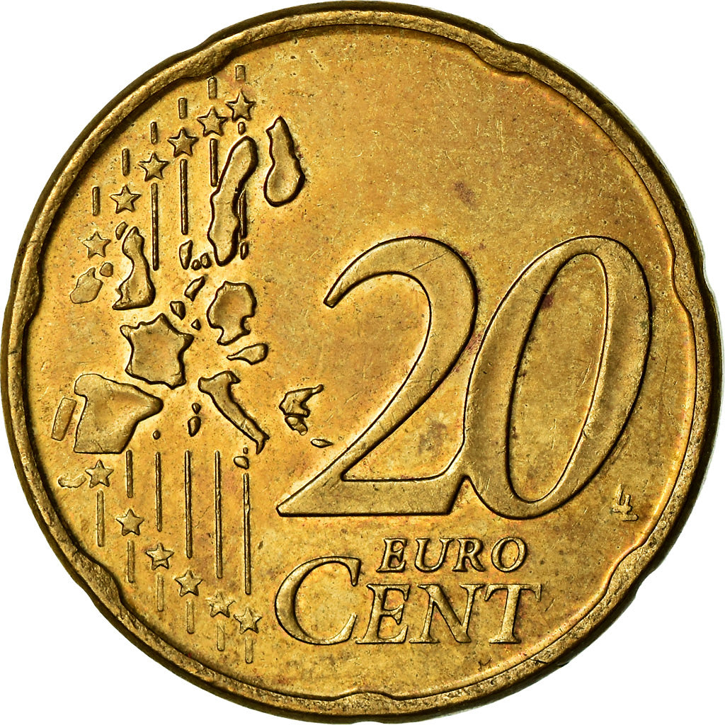 European Union, 20 Euro Cent, Double revers, EF(40-45), Brass