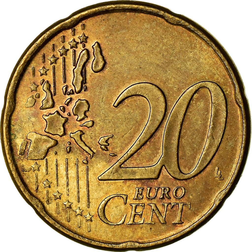 European Union, 20 Euro Cent, Double revers, EF(40-45), Brass