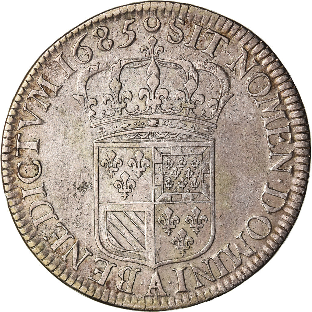 Monnaie, France, Louis XIV, 1/2 Écu de Flandre, 1/2 Ecu, 1685, Paris, TB+