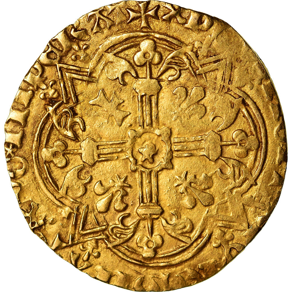 Coin, France, Charles VI, Agnel d'or, VF(30-35), Gold, Duplessy:372B