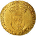 Moeda, França, Charles IX, Ecu d'or, 1564, Rouen, AU(50-53), Dourado