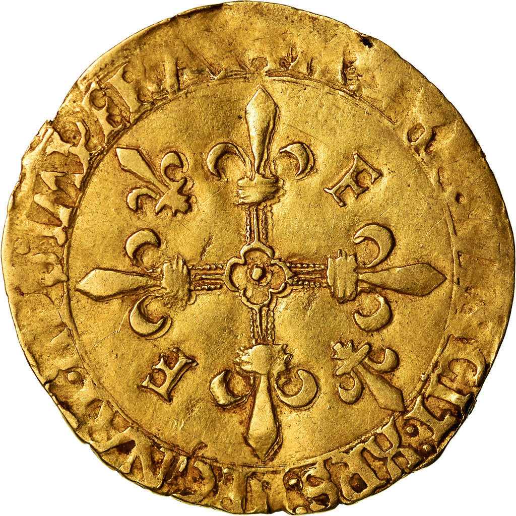 Coin, France, François Ier, Ecu d'or, Bayonne, VF(30-35), Gold, Duplessy:775