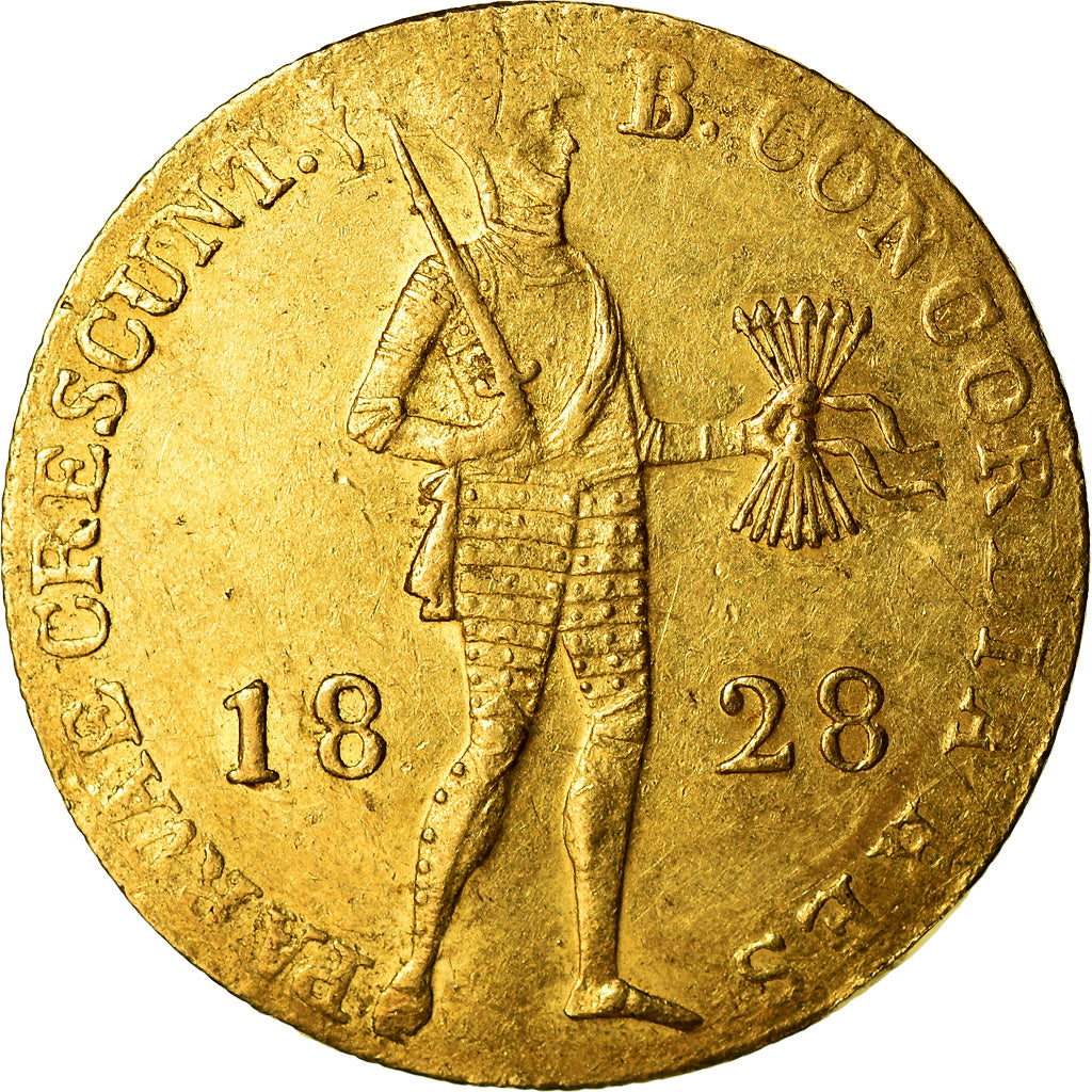 Monnaie, Pays-Bas, William I, Ducat, 1828, Utrecht, TTB, Or, KM:50.1
