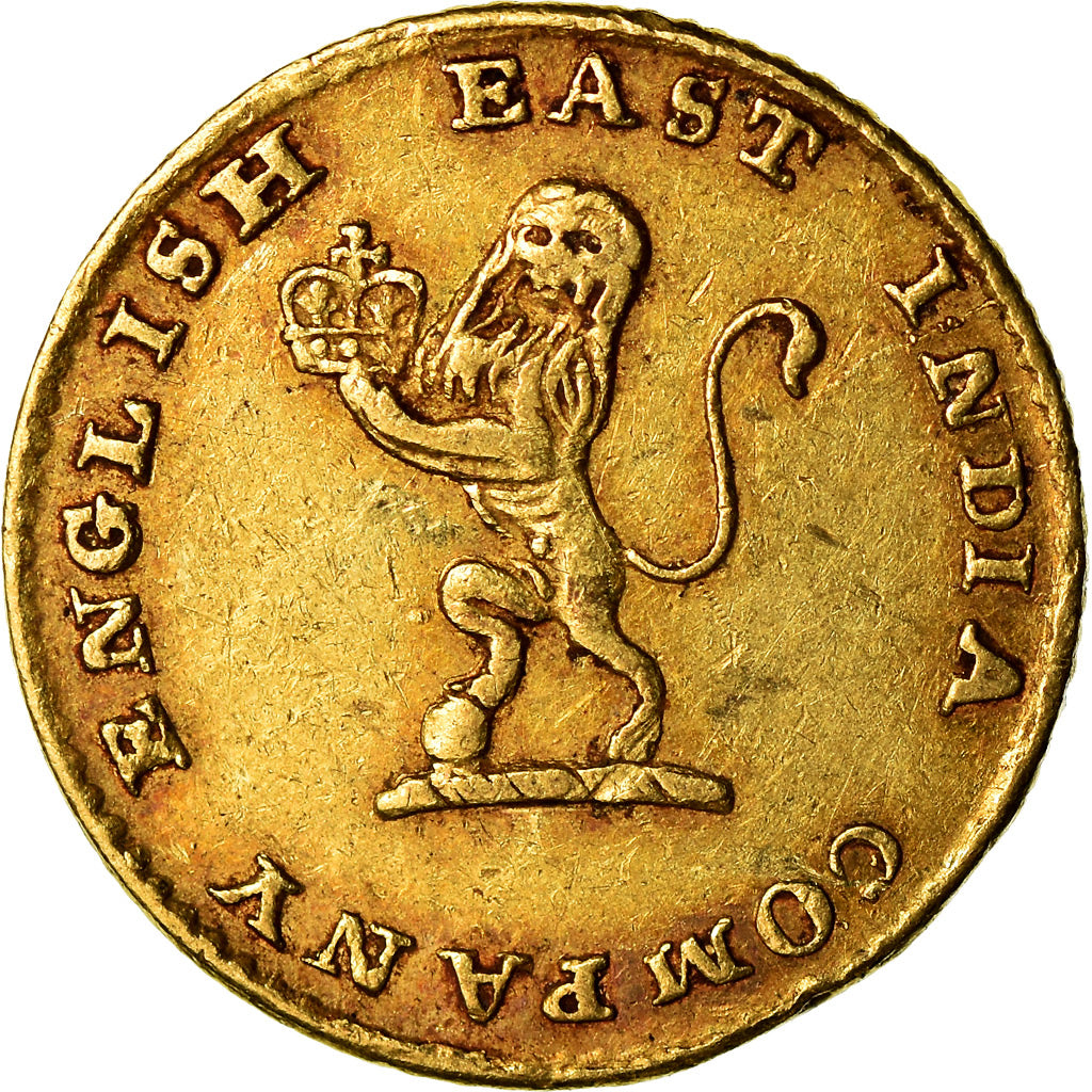 Coin, INDIA-BRITISH, MADRAS PRESIDENCY, 1/4 Mohur, 1819, Madras, EF(40-45)