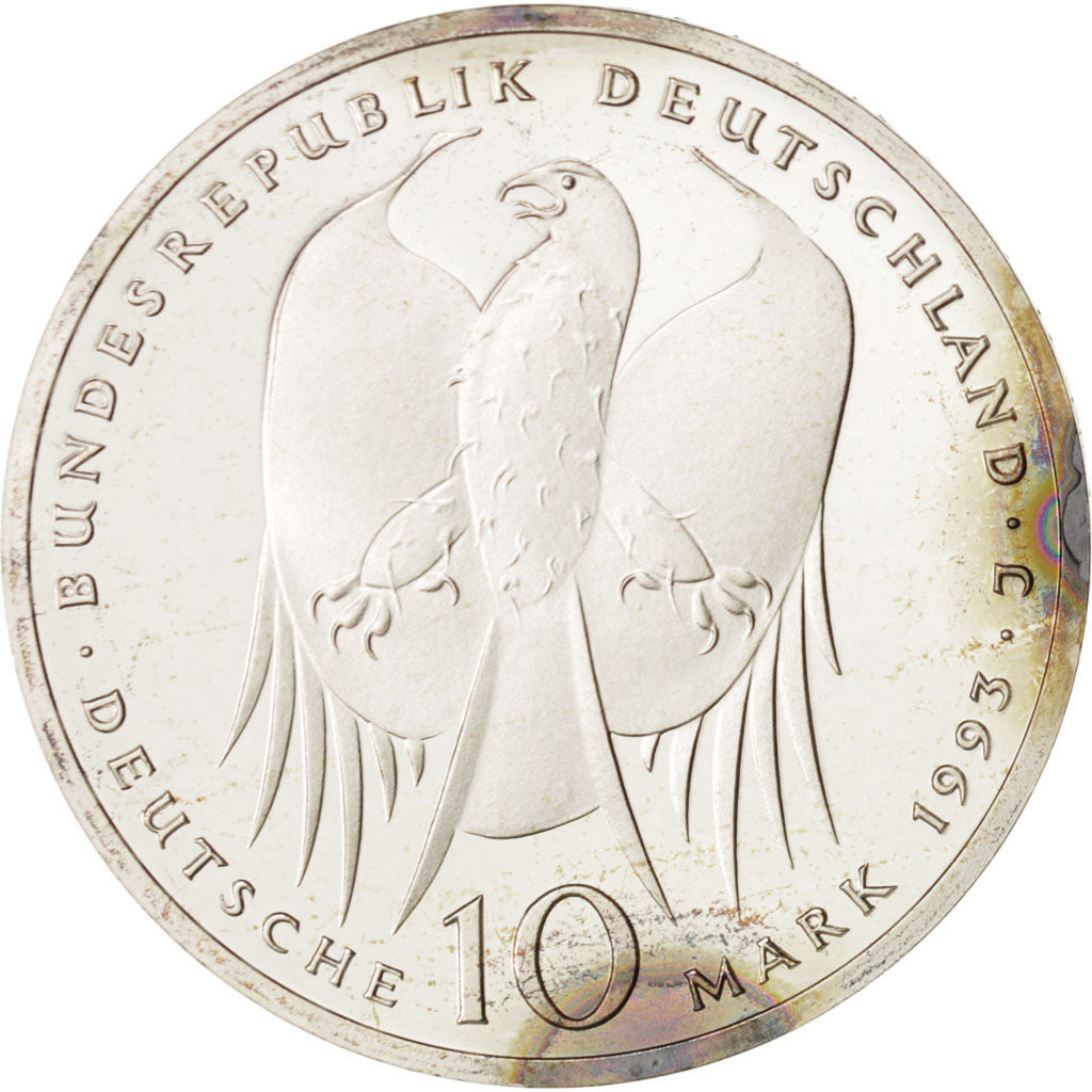 Coin, GERMANY - FEDERAL REPUBLIC, 10 Mark, 1993, Hamburg, Germany, MS(65-70)