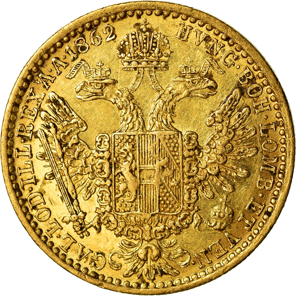 Coin, Austria, Franz Joseph I, Ducat, 1862, Vienna, EF(40-45), Gold, KM:2264