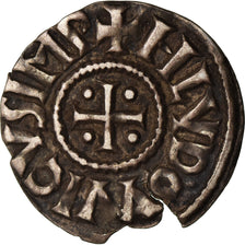Moneta, Francja, Louis le Pieux, Denier au temple, Denarius, VF(30-35), Srebro