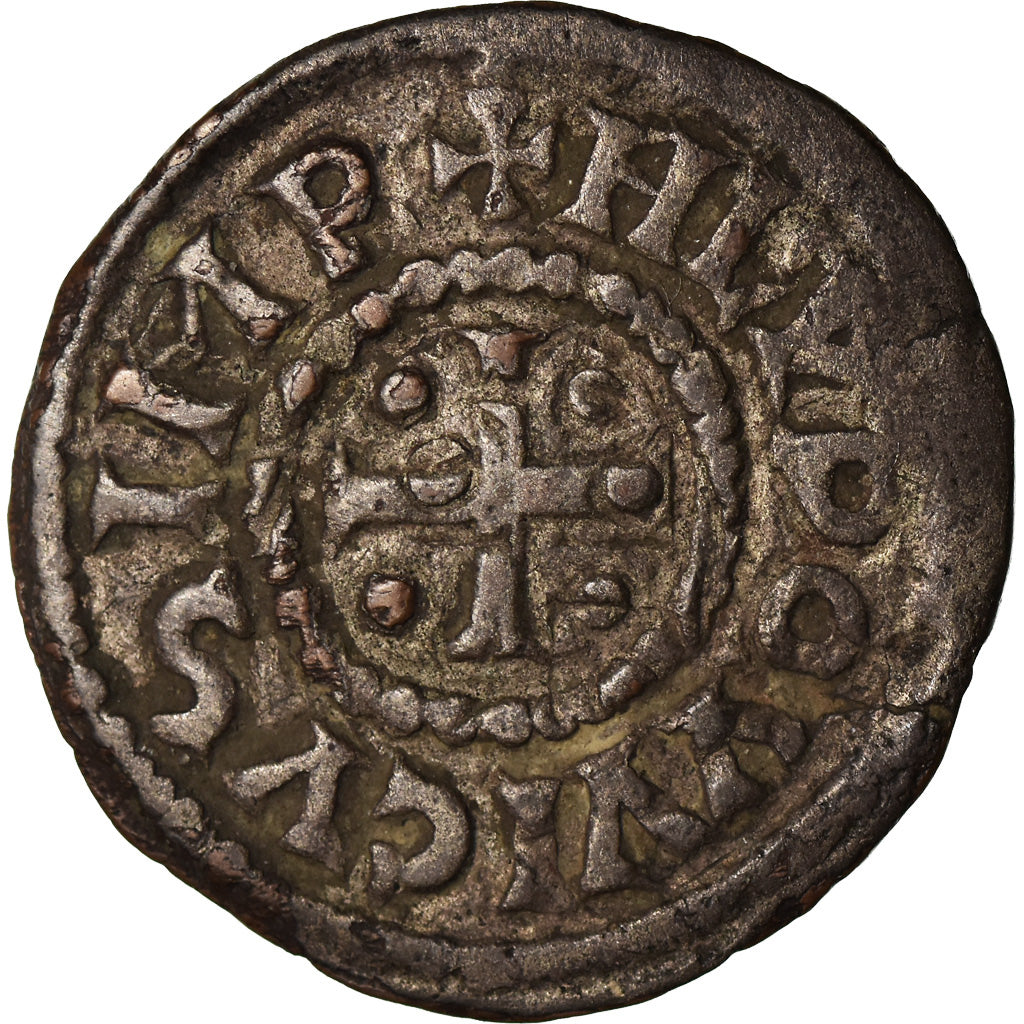 Monnaie, France, Louis le Pieux, Denier au temple, Denier, TTB, Argent