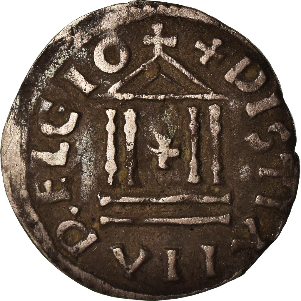 Coin, France, Louis le Pieux, Denier au temple, Denarius, EF(40-45), Silver