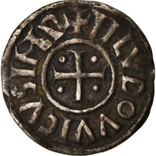 Moneta, Francia, Louis le Pieux, Denier au temple, Denarius, BB, Argento