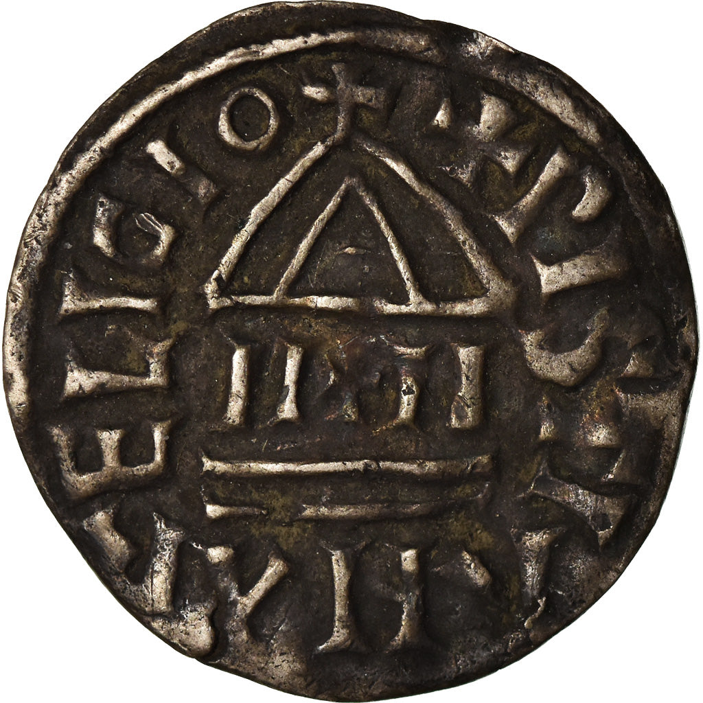 Moneta, Francia, Louis le Pieux, Denier au temple, Denarius, BB, Argento