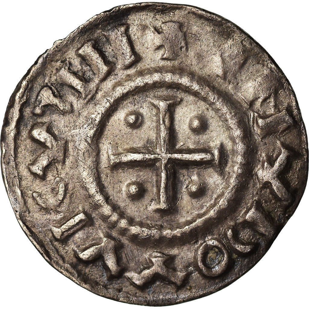 Monnaie, France, Louis le Pieux, Denier au temple, Denier, TTB, Argent