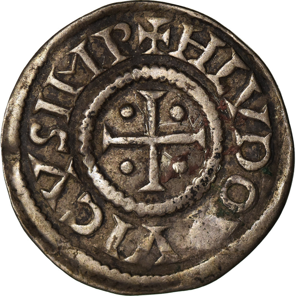 Monnaie, France, Louis le Pieux, Denier au temple, Denier, TTB, Argent