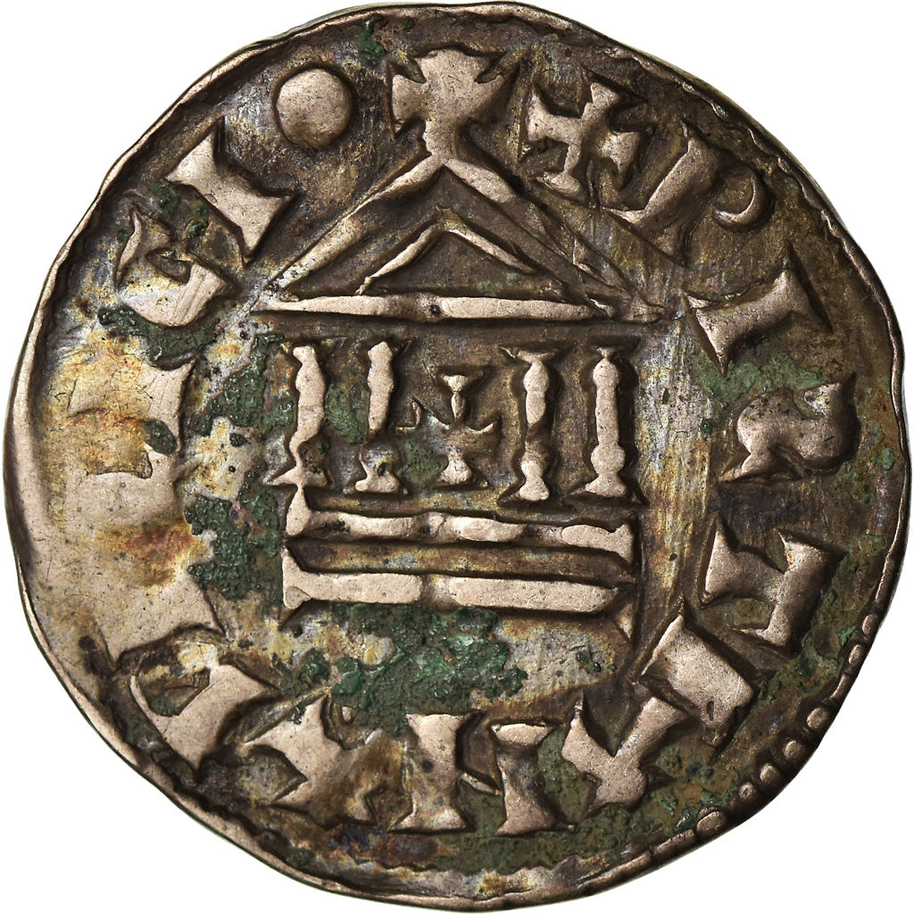 Coin, France, Louis le Pieux, Denier au temple, Denarius, EF(40-45), Silver