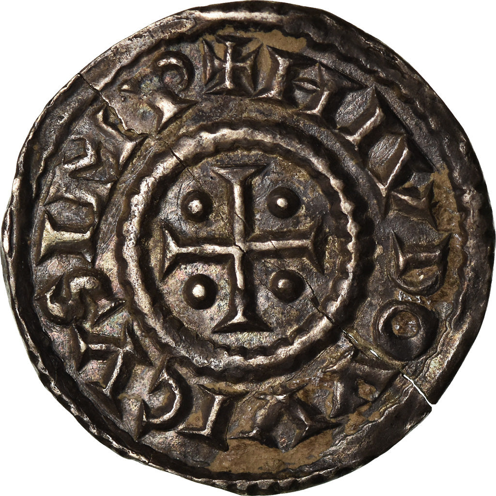 Moneta, Francia, Louis le Pieux, Denier au temple, Denarius, BB, Argento