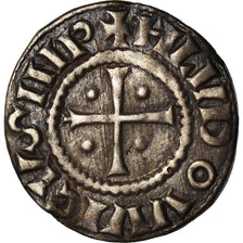 Coin, France, Louis le Pieux, Denier au temple, Denarius, AU(55-58), Silver