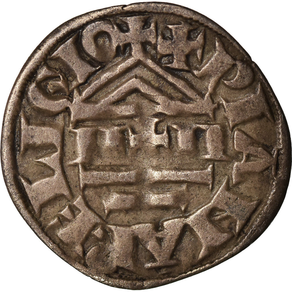 Coin, France, Louis le Pieux, Denier au temple, Denarius, EF(40-45), Silver