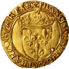 Moeda, França, François Ier, Écu d'or, Ecu d'or, Lyon, EF(40-45), Dourado