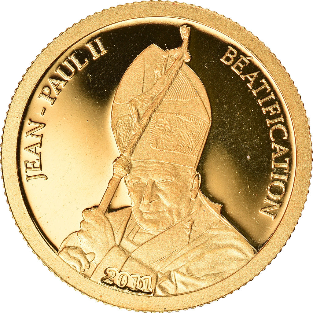 Monnaie, Benin, Jean-Paul II, 1500 Francs CFA, 2011, FDC, Or
