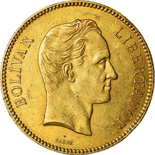 Munten, Venezuela, 100 Bolivares, 1887, Caracas, ZF, Goud, KM:34