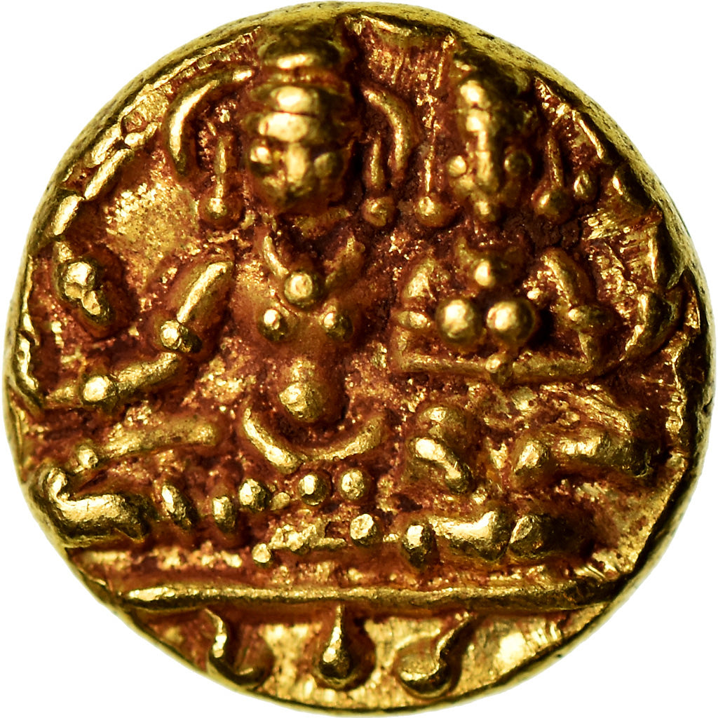 Moneda, India, Vijayanagar Kingdom, Hari Hara II, 1/2 Pagoda, MBC, Oro