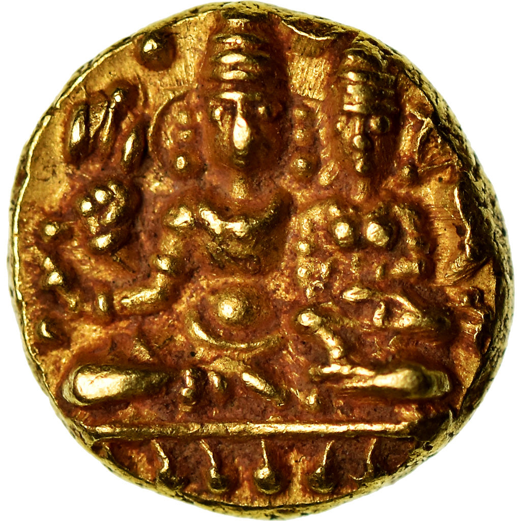 Münze, India, Vijayanagar Kingdom, Hari Hara II, 1/2 Pagoda, SS, Gold