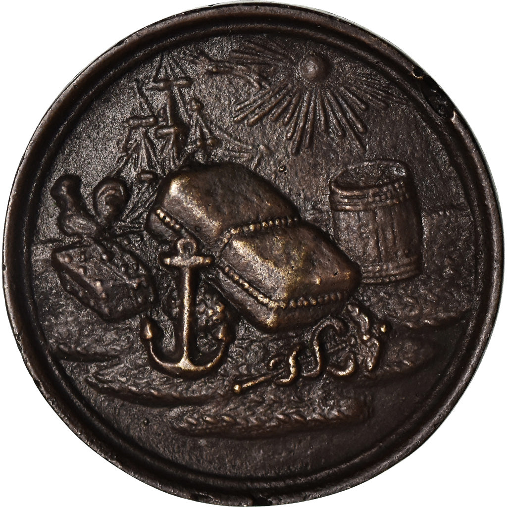 Frankreich, Token, Colonies, Pointe-à-Pitre, 1/4 Gourde, 1825, SS+, Métal de