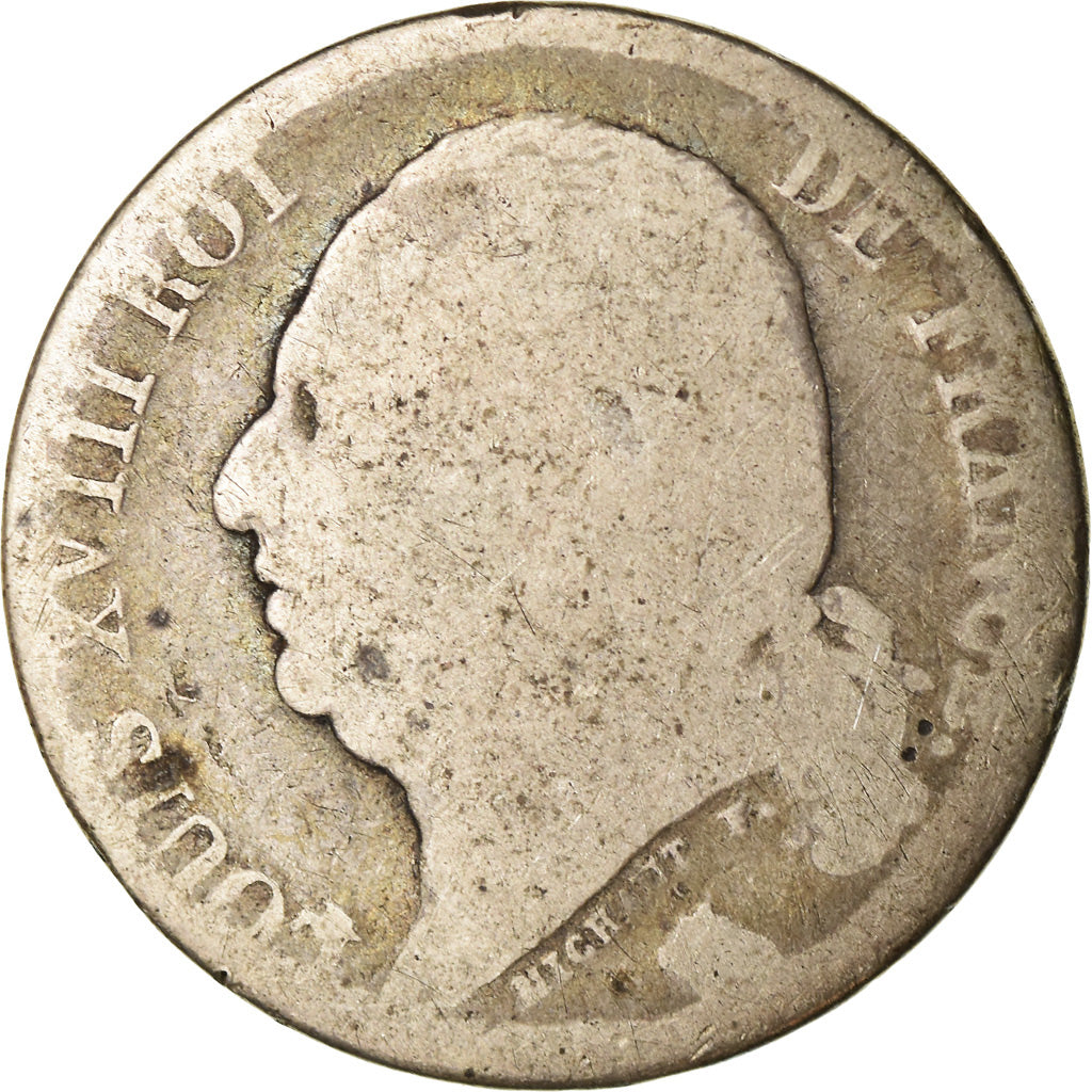 Monnaie, France, Louis XVIII, Louis XVIII, Franc, 1822, Paris, B+, Argent